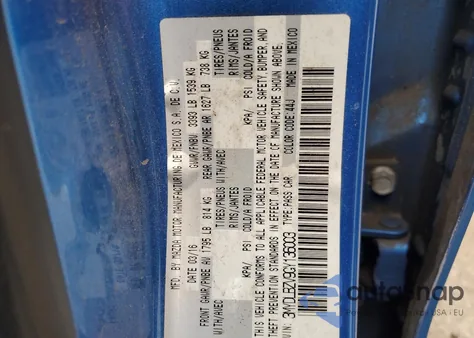 2016 Toyota Scion Ia from USA, damaged, VIN 3MYDLBZV9GY136003